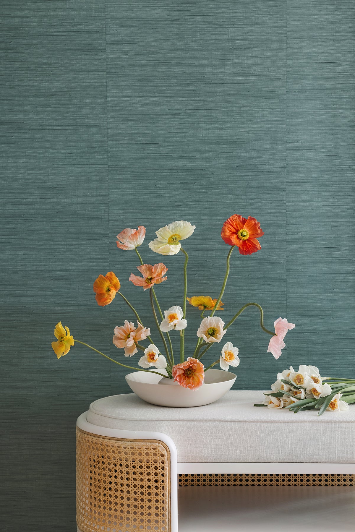 Classic Faux P&S Wallpaper in a room setting