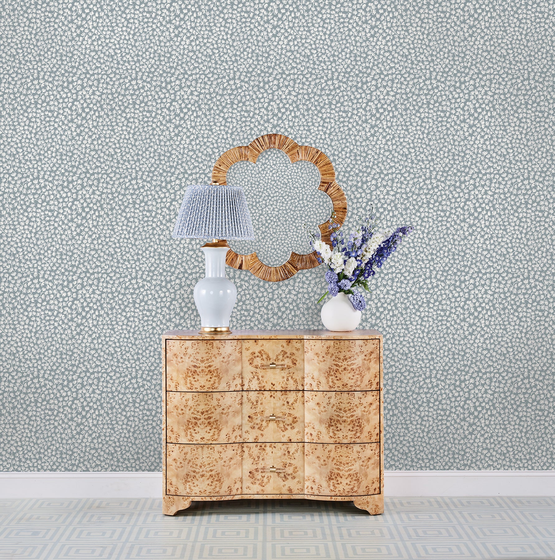 Sea Fern P&S Wallpaper in a room setting