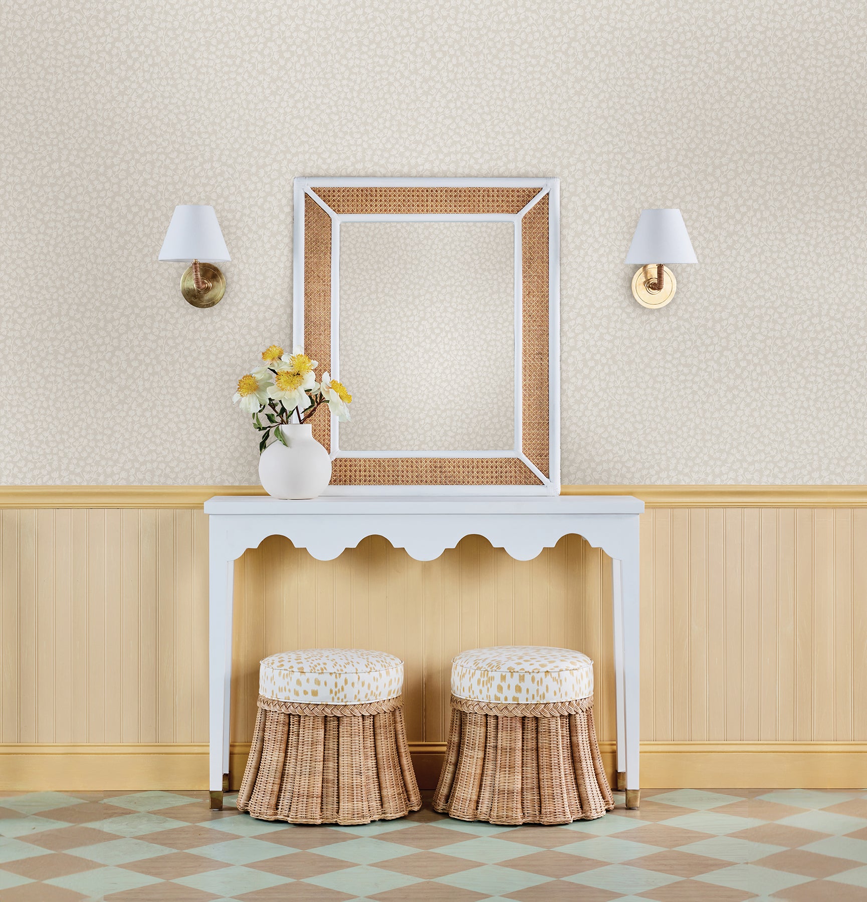 Sea Fern P&S Wallpaper in a room setting