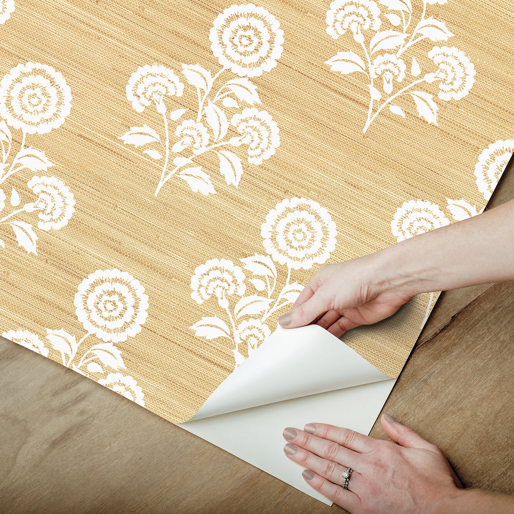 Flourish Block Print P&S Wallpaper - how to peel