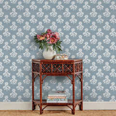 Flourish Block Print P&S Wallpaper in a room setting