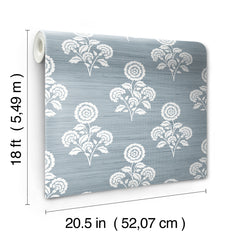 Flourish Block Print P&S Wallpaper - dimensions