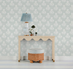 Flourish Block Print P&S Wallpaper in a room setting