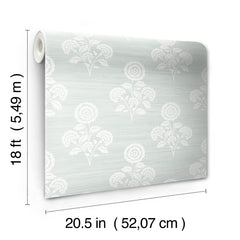 Flourish Block Print P&S Wallpaper - dimensions
