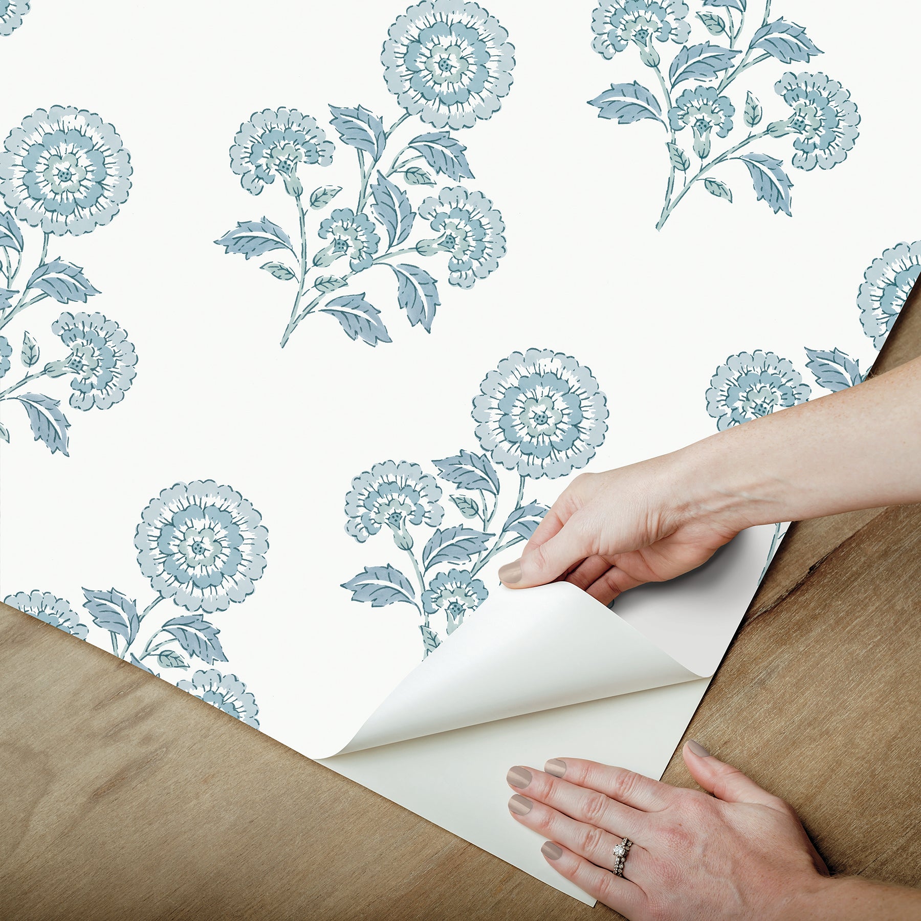 Flourish Block Print P&S Wallpaper - how to peel