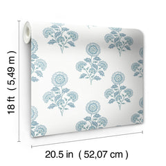 Flourish Block Print P&S Wallpaper - dimensions