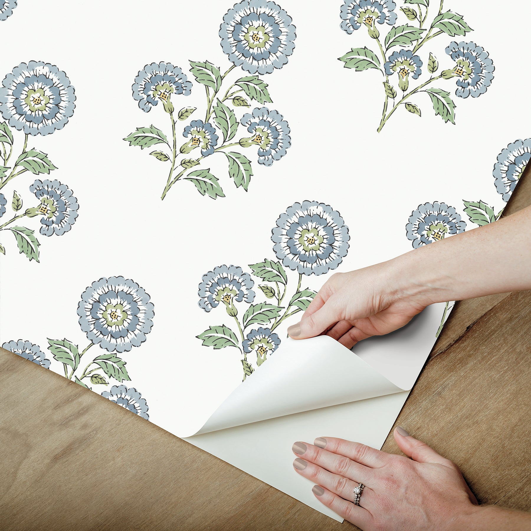 Flourish Block Print P&S Wallpaper - how to peel