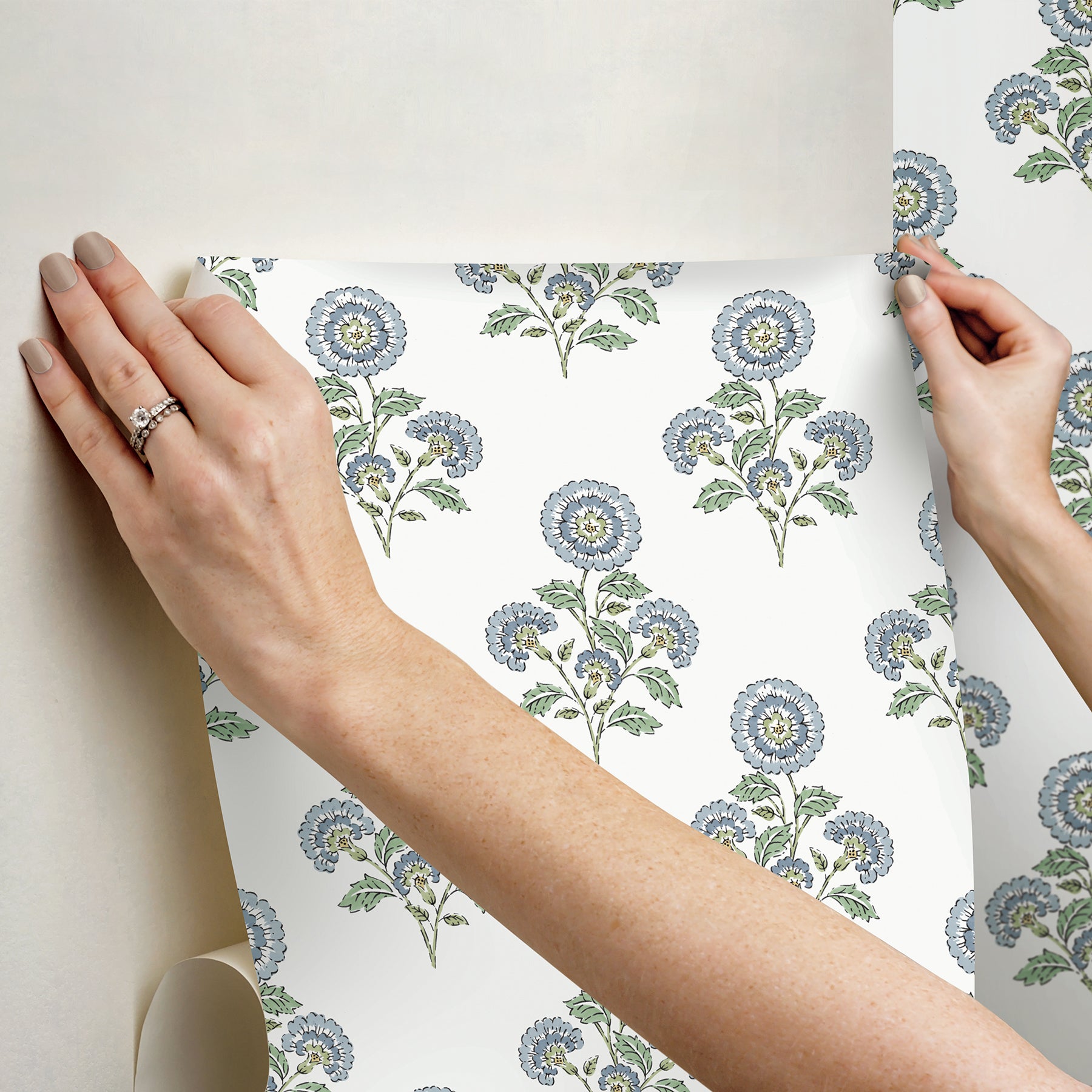 Flourish Block Print P&S Wallpaper - how to stick