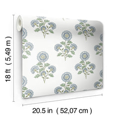 Flourish Block Print P&S Wallpaper - dimensions