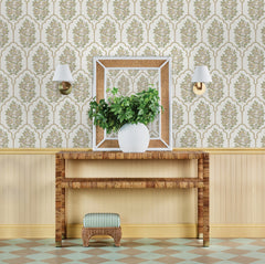 Floral Bazaar peel and stick wallpaper in a room setting