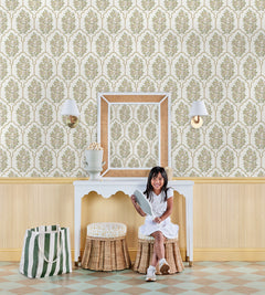 Floral Bazaar P&S Wallpaper in a room setting