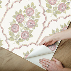 Floral Bazaar P&S Wallpaper peel step