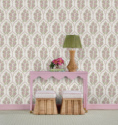 Floral Bazaar peel and stick wallpaper in a room setting
