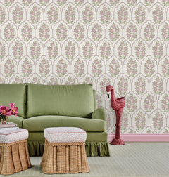 Floral Bazaar peel and stick wallpaper in a room setting