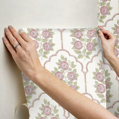 Floral Bazaar peel and stick wallpaper - how to stick
