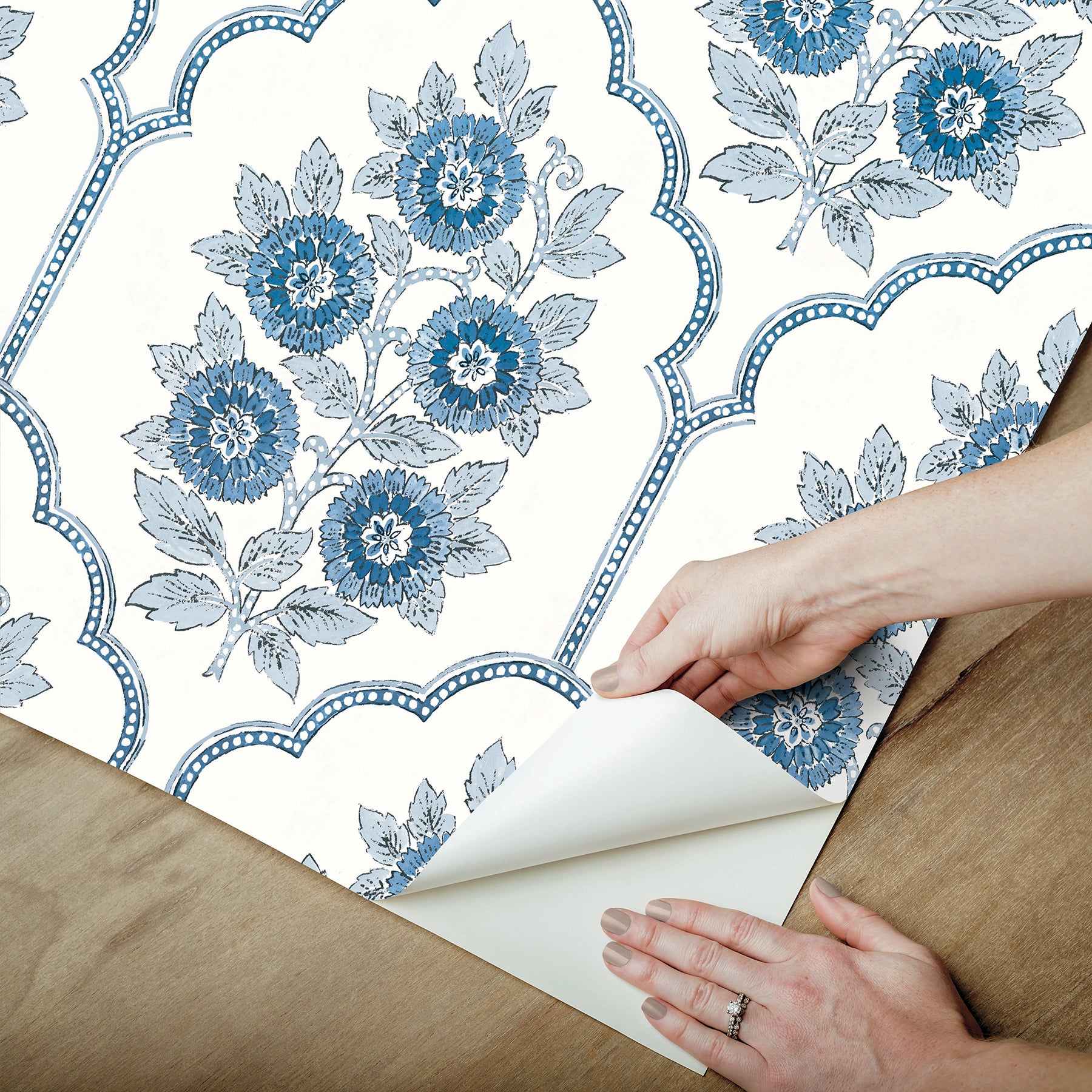Floral Bazaar peel and stick wallpaper - how to peel