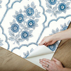 Floral Bazaar peel and stick wallpaper - how to peel