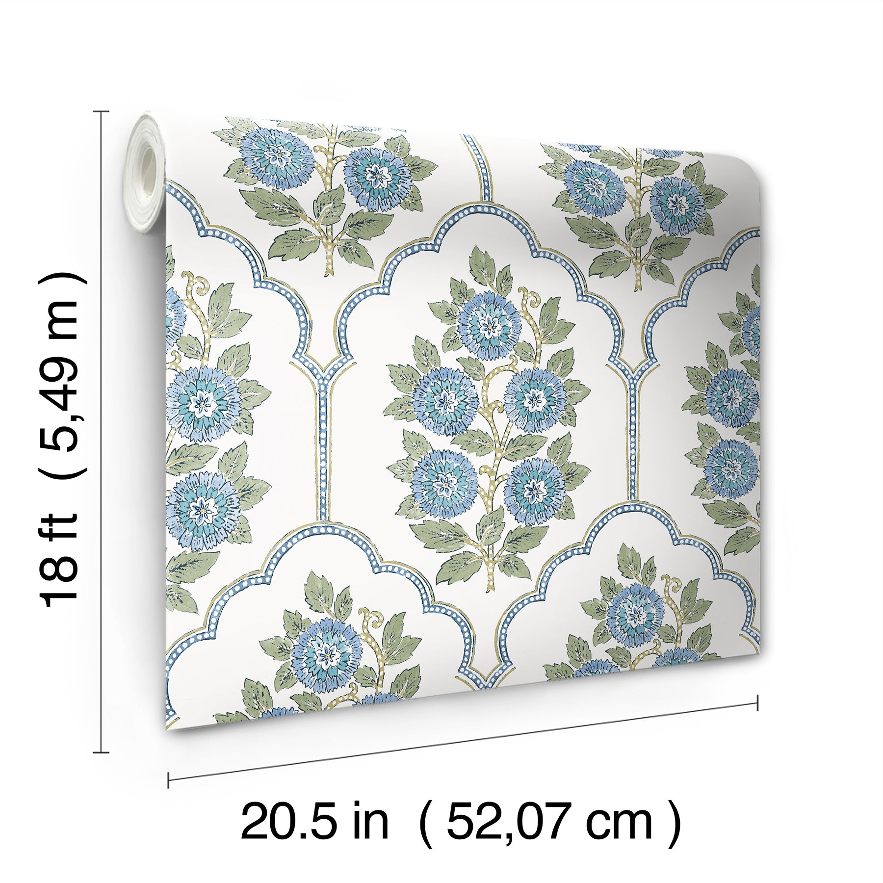 Floral Bazaar P&S Wallpaper dimensions