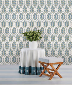 Floral Bazaar peel and stick wallpaper in a room setting