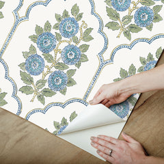 Floral Bazaar peel and stick wallpaper - how to peel