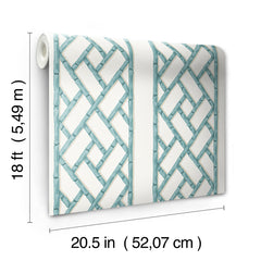 Bamboo Trellis Peel and stick wallpaper - dimensions
