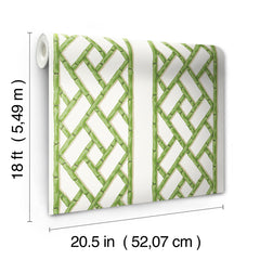 Bamboo Trellis Peel and stick wallpaper - dimensions