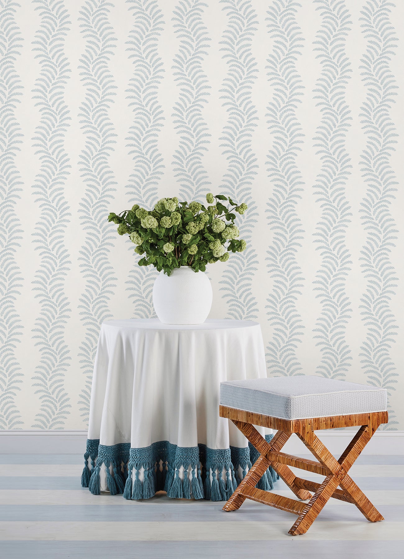 Lady Fern Peel and stick wallpaper in a room setting