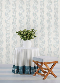 Lady Fern Peel and stick wallpaper in a room setting