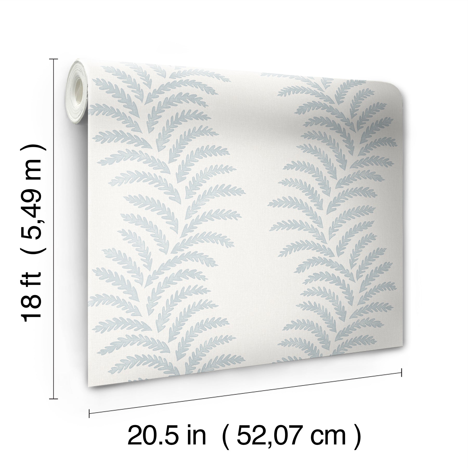 Lady Fern Peel and stick wallpaper - dimensions
