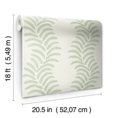 Lady Fern Peel and stick wallpaper - dimensions