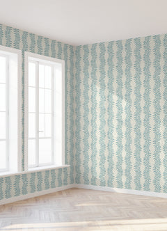 Lady Fern Peel and stick wallpaper in a room setting