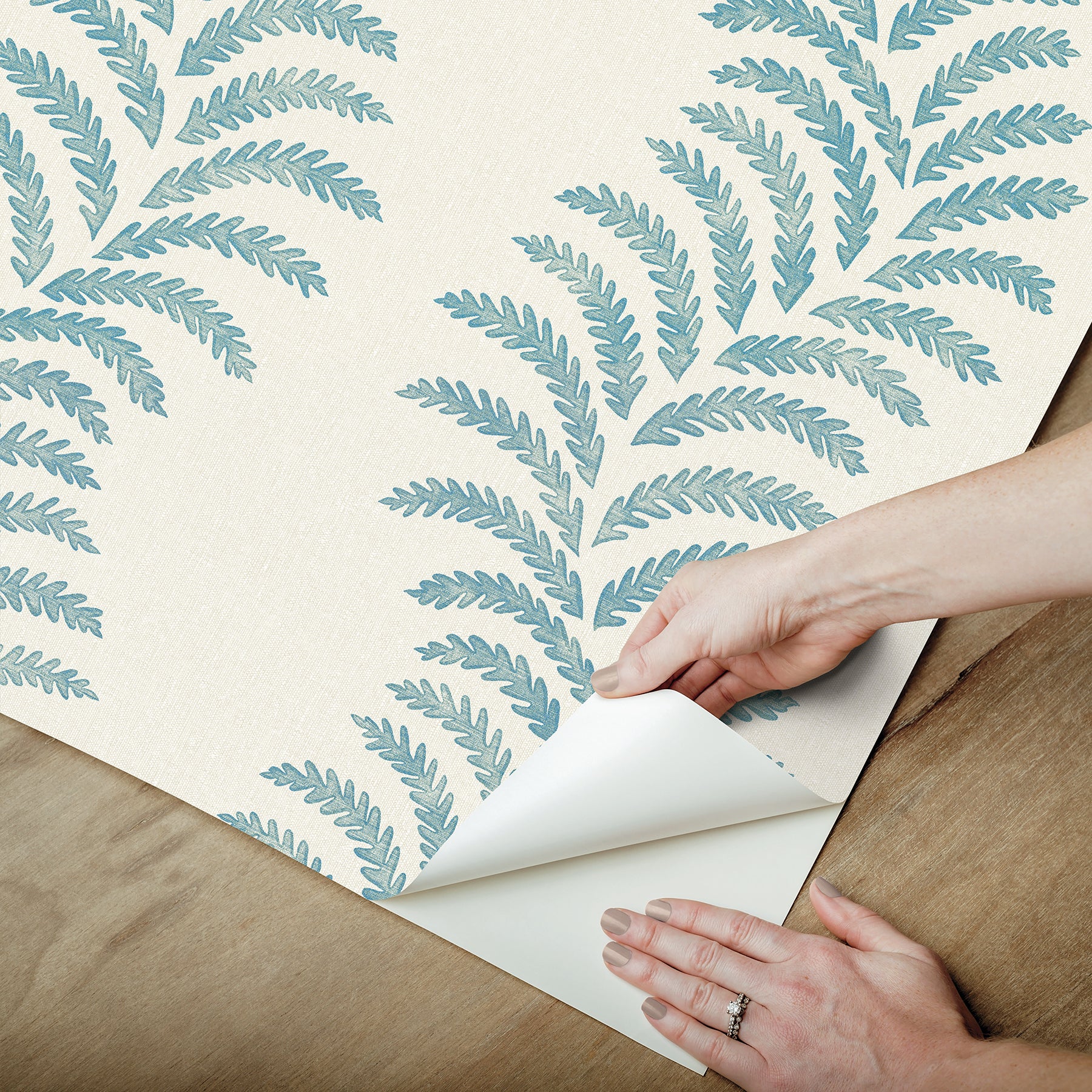 Lady Fern Peel and stick wallpaper - how to peel