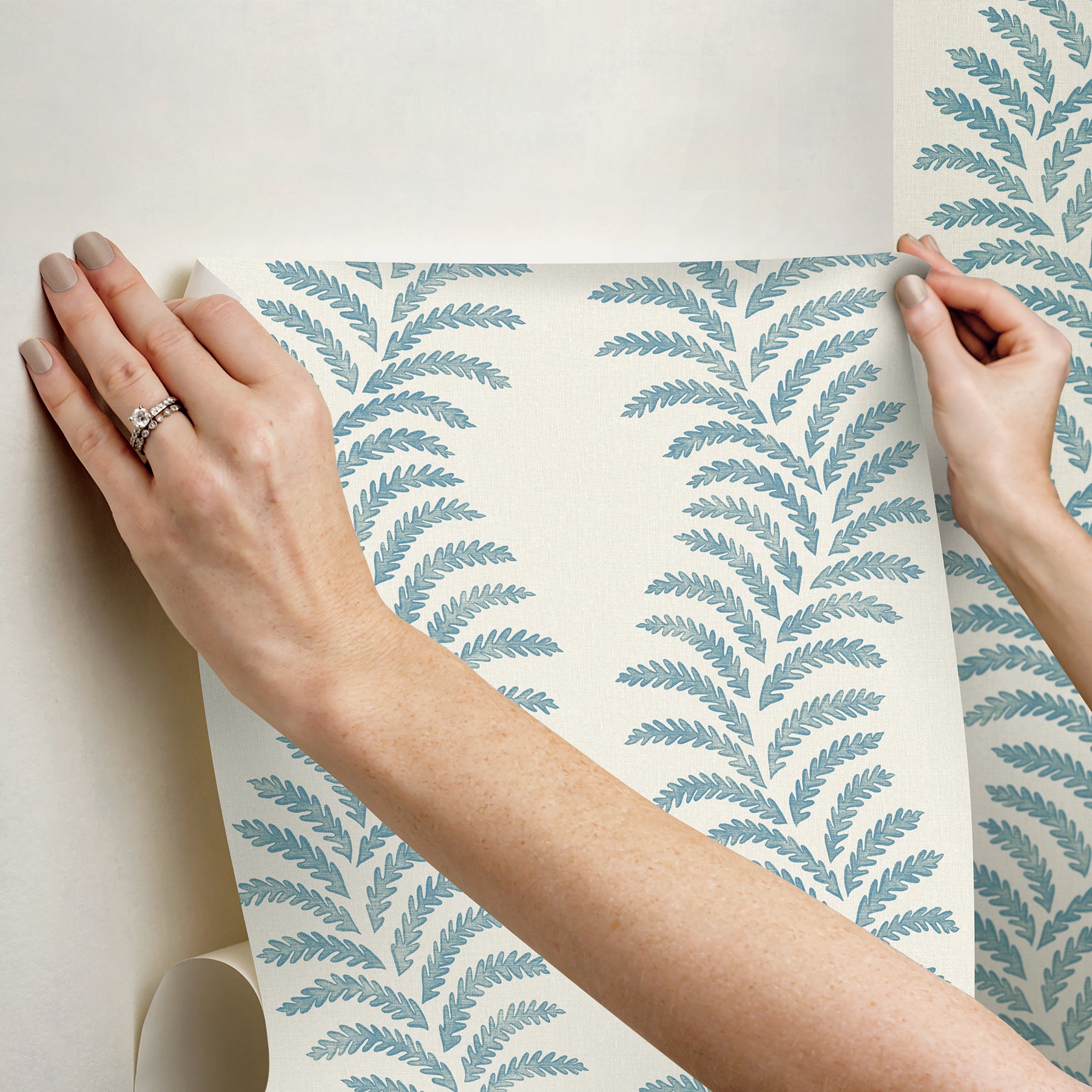 Lady Fern Peel and stick wallpaper - how to stick