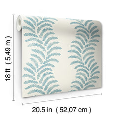 Lady Fern Peel and stick wallpaper - dimensions