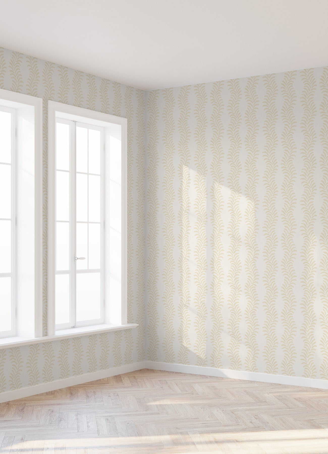 Lady Fern Peel and stick wallpaper in a room setting