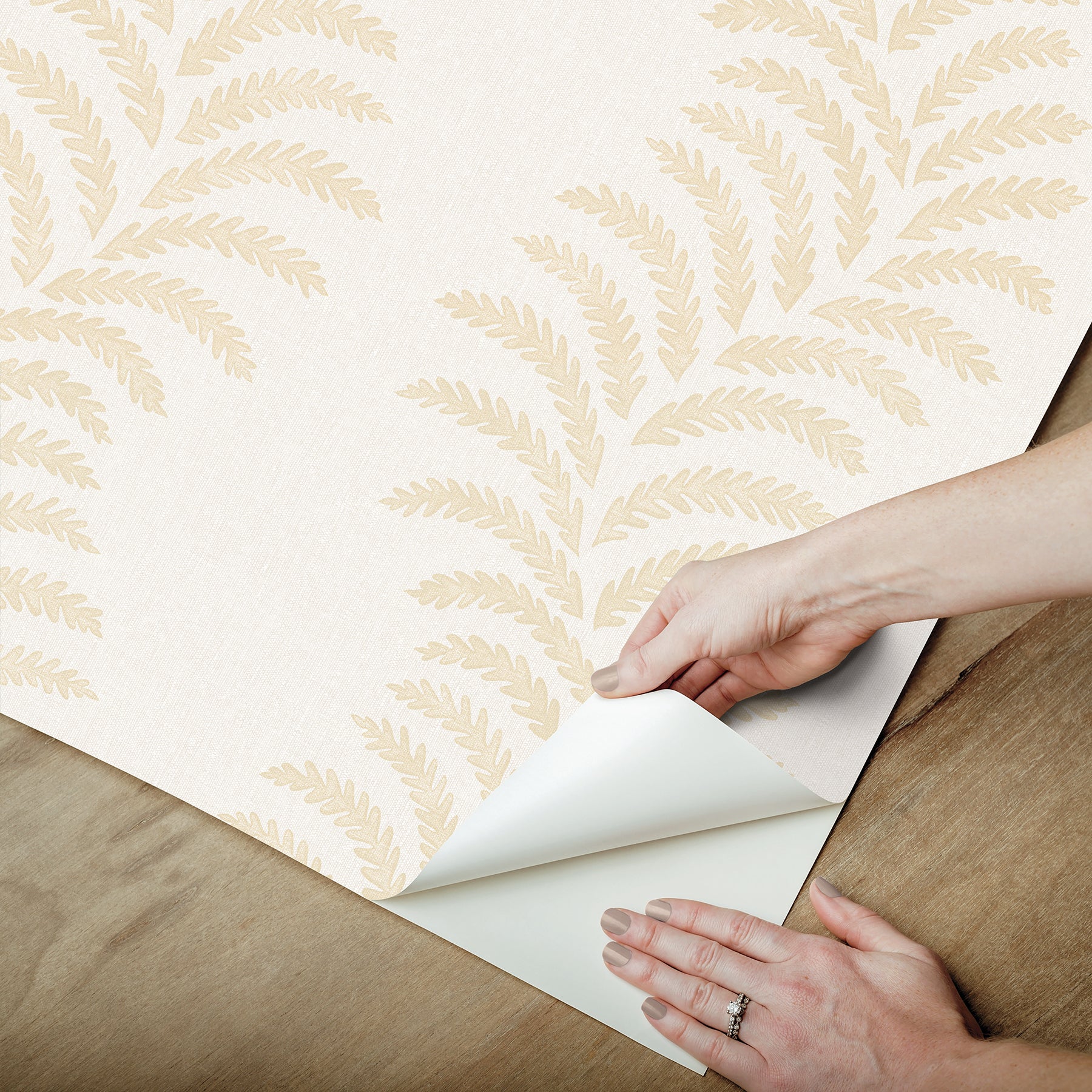 Lady Fern Peel and stick wallpaper - how to peel