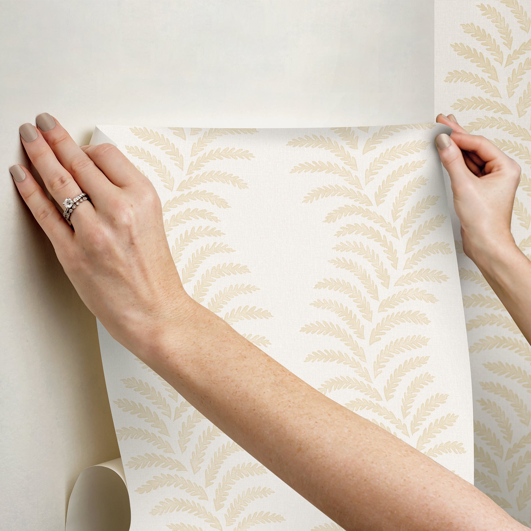 Lady Fern Peel and stick wallpaper - how to stick