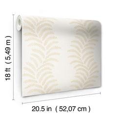 Lady Fern Peel and stick wallpaper - dimensions