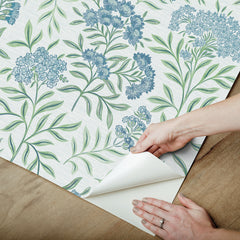 Leafy Floral Peel and stick wallpaper - how to peel