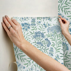 Leafy Floral Peel and stick wallpaper - how to stick