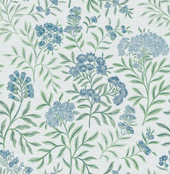 Introduce a touch of elegance to your space with the Society Social Leafy Floral Peel and Stick Wallpaper by WallPops. This seamless wallpaper features hand-drawn pink flowers and green leafy stems set against a beige textured background, creating a soft and delicate floral pattern with clusters of blooms evenly scattered throughout the design.