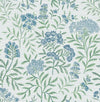 Introduce a touch of elegance to your space with the Society Social Leafy Floral Peel and Stick Wallpaper by WallPops. This seamless wallpaper features hand-drawn pink flowers and green leafy stems set against a beige textured background, creating a soft and delicate floral pattern with clusters of blooms evenly scattered throughout the design.
