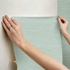 Classic Faux Grasscloth Peel and stick wallpaper - how to peel