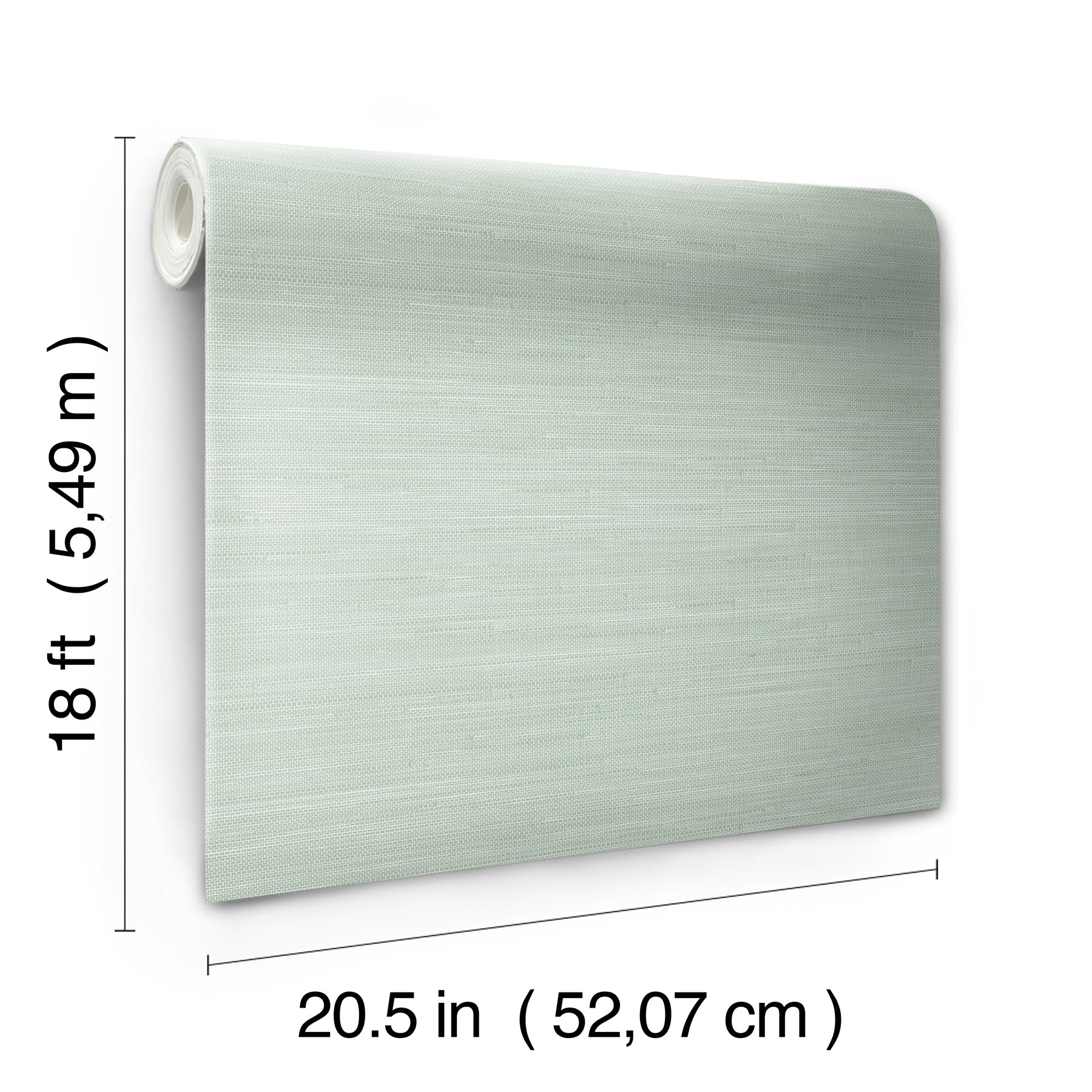 Classic Faux Grasscloth Peel and stick wallpaper - dimensions
