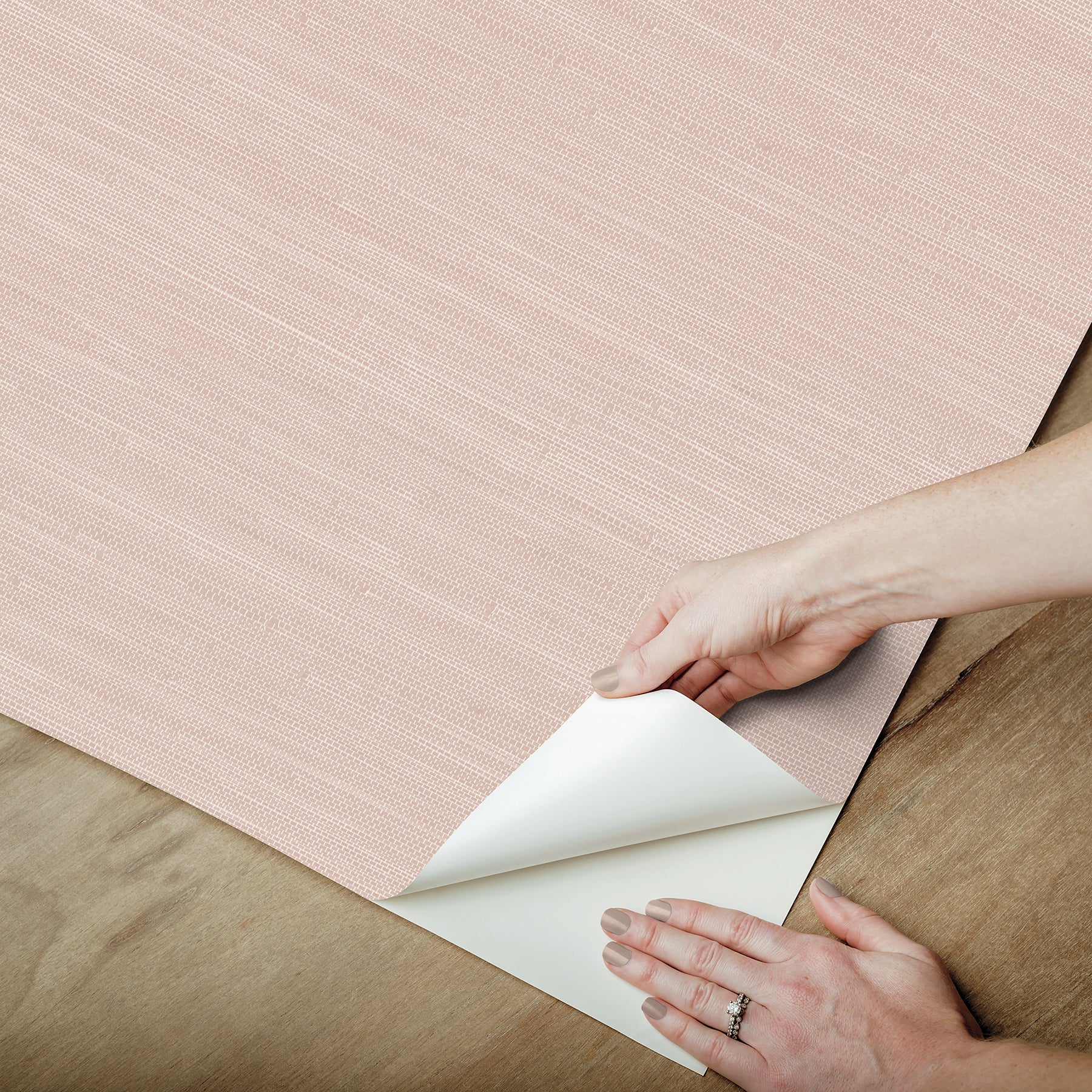 Classic Faux Grasscloth Peel and stick wallpaper - how to peel