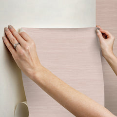 Classic Faux Grasscloth Peel and stick wallpaper - how to stick