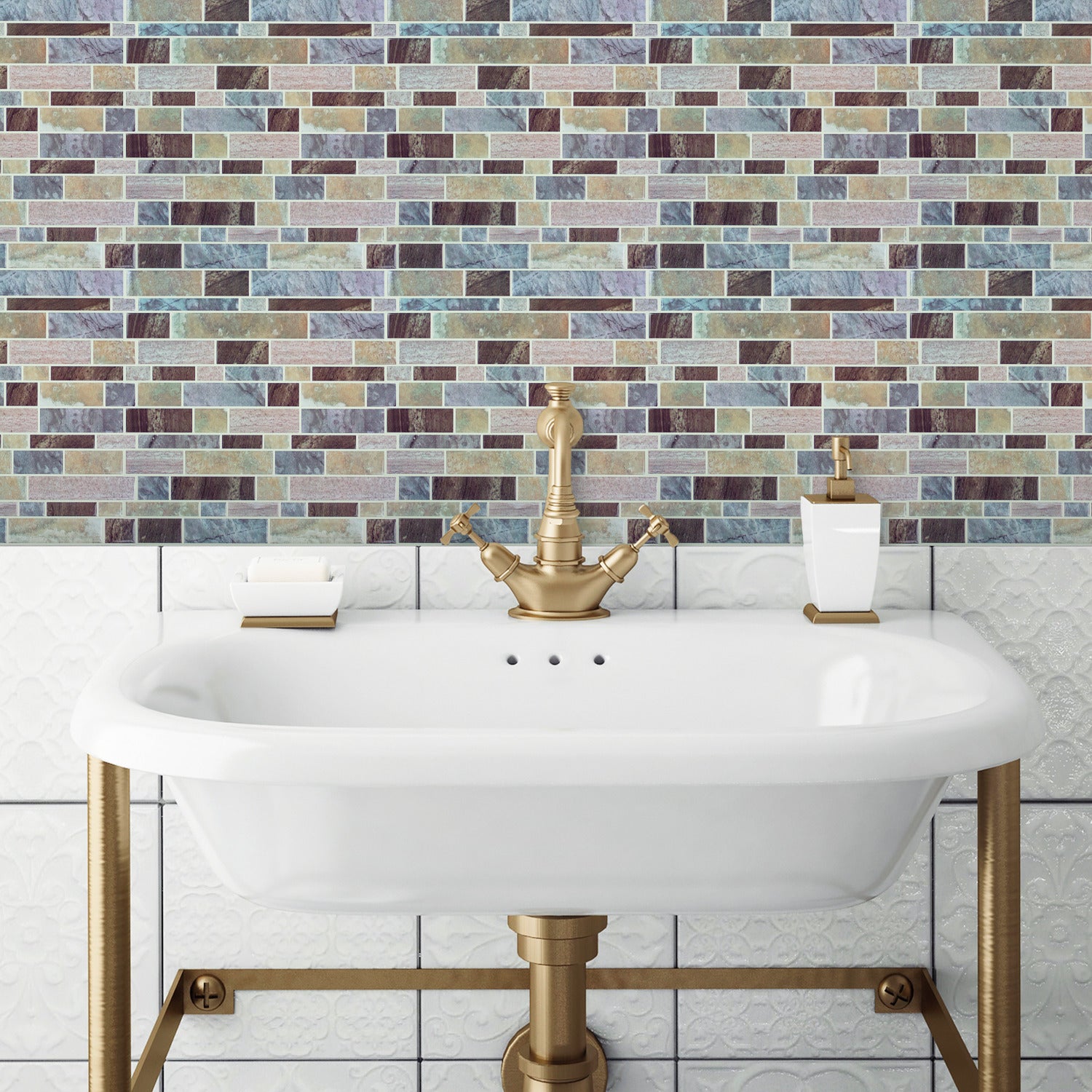 Long Stone Tile Tiles in a room setting