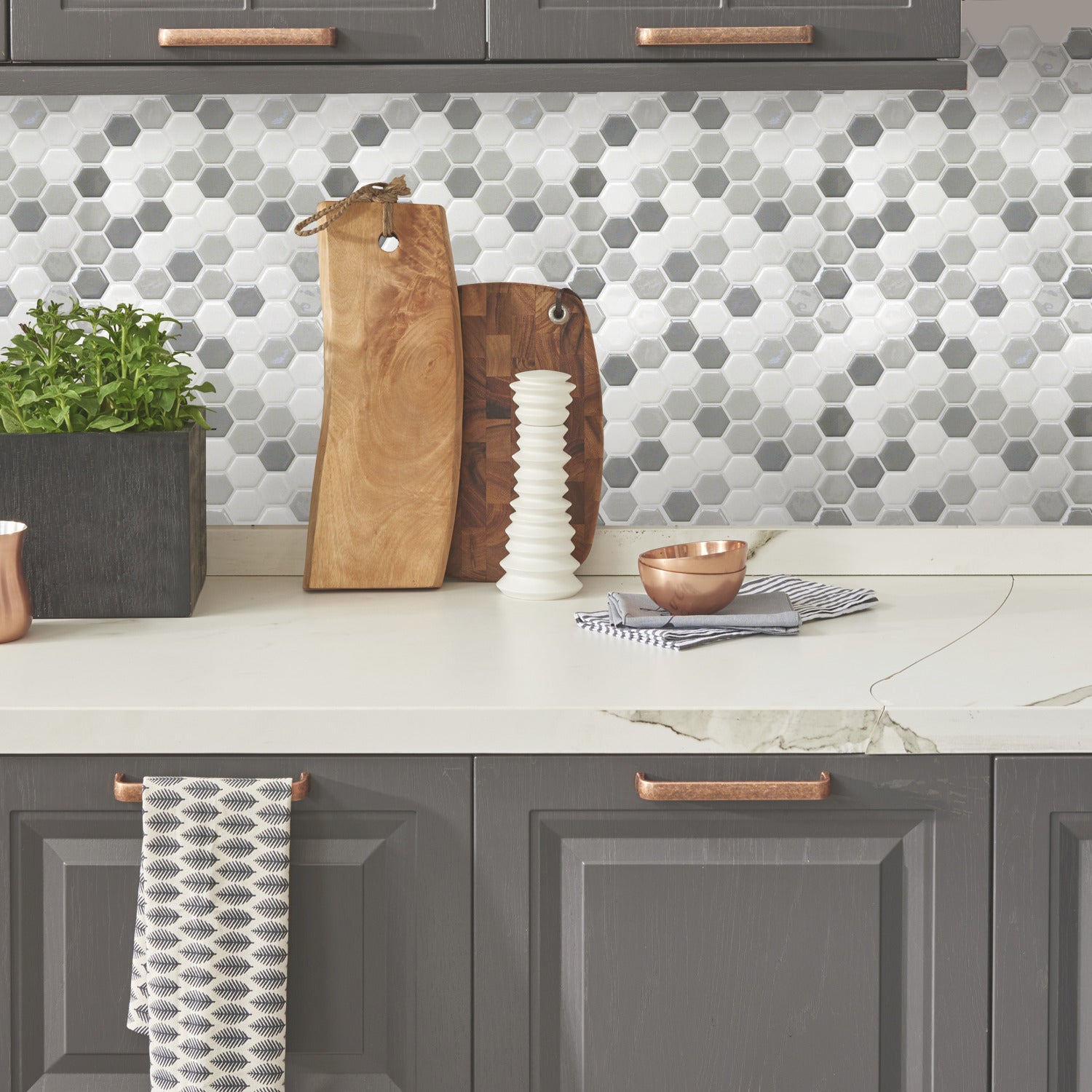 Hexagon Tile Tiles in a room setting