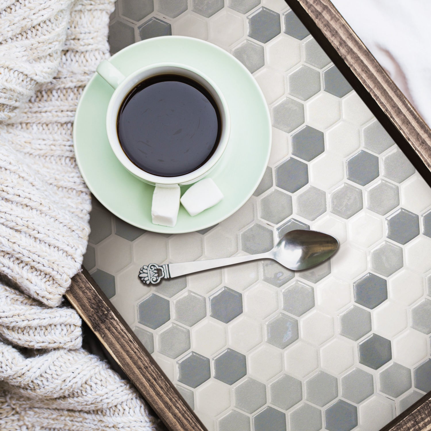 Hexagon Tile Tiles in a room setting