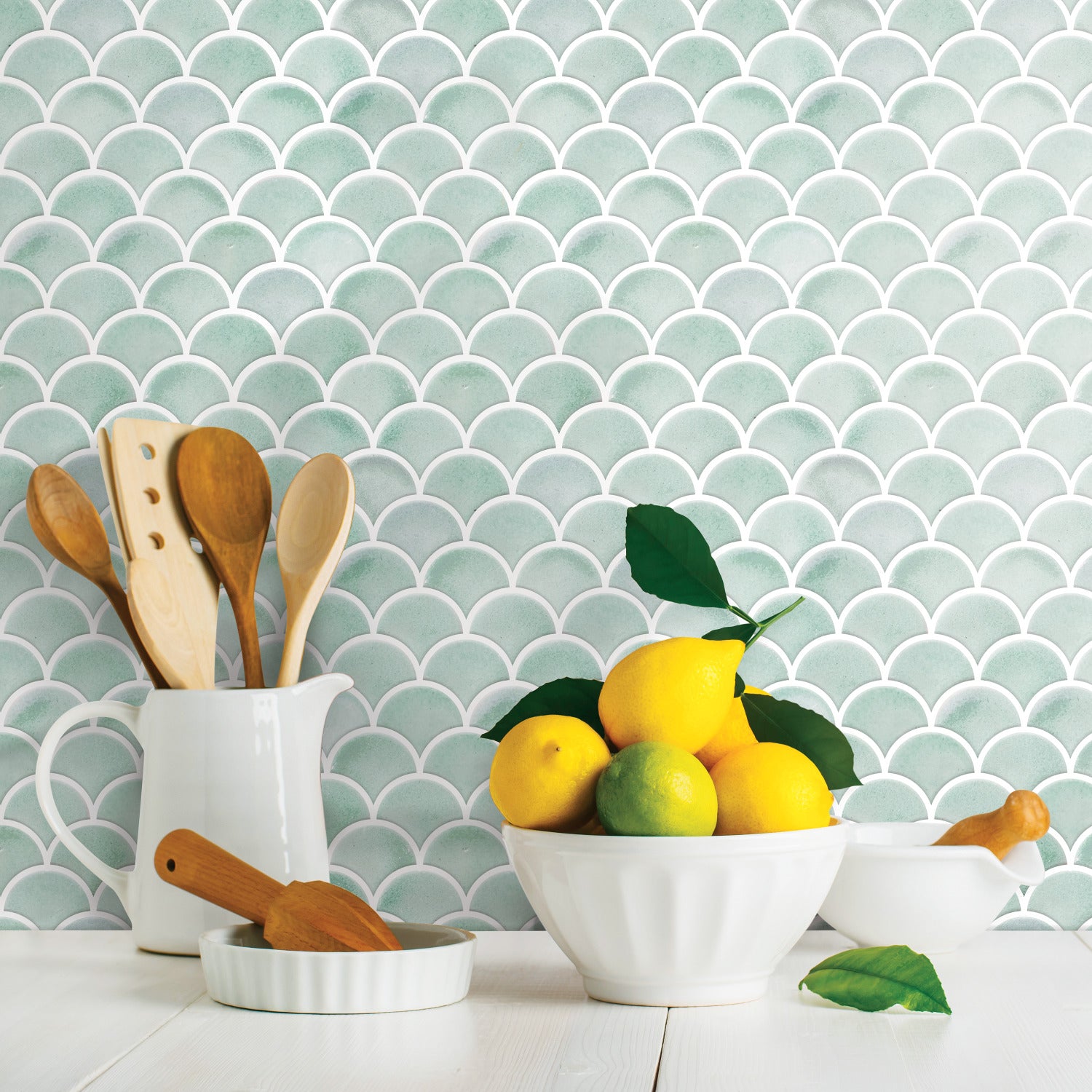Scallop Tiles in a room setting